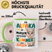 Alpaka Liebhaber Tasse Geschenkidee Alpaka Am Morgen Tierfan Grün Trendation
