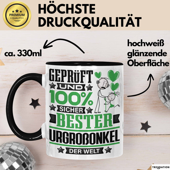 Urgroßonkel Geschenk Lustiger Spruch für Urgroßonkel Geschenkidee Bester Urgroßonkel Der Welt Schwarz Trendation