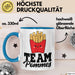 French Fries Tasse Pommes Frites Team Fritten Fans Blau Trendation