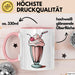 Milchshake Fan Tasse Geschenkidee Dessertgetränk Liebhaber Rosa Trendation