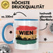 Österreich Wien Wienerisch Tasse Geschenk Lustige Geschenkidee Spruch Blau Trendation