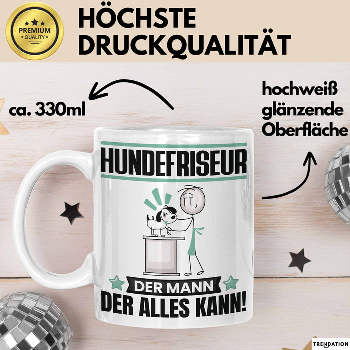 Hundefriseur Tasse Geschenk für Hundefriseur Der Mann Der Alles Kann Geschenkidee zum Geburtstag Weiß Trendation