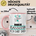 Geschenk für Bassistin Tasse Lustige Geschenkidee Geburtstag Ich Bin Bassistin Ich Darf Das Rosa Trendation