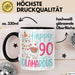 90er Geburtstag Tasse Geschenk Happy 90 And Glamarous Llama Alpaka Liebhaber Geschenkidee zum Geburtstag Trendation