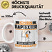 Raptexter Tasse Geschenk für Raptexter Geburtstag Lustiger Spruch Kaffee-Becher Was Ist Deine Superkraft Weiß Trendation