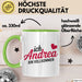 Andrea Tasse Geschenk Ich Bin Vollkommen Andrea Geschenkidee Geburtstag Grün Trendation