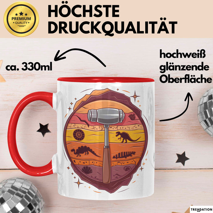 Geologe Tasse Geschenk Lustige Geschenkidee Spruch Für Erd Entdecker Rot Trendation