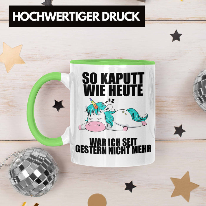 Trendation - Lustige Tassen mit Sprüchen Arbeitskollege Geschenk Kollege Mitarbeiter Geschenkidee Grün Trendation