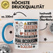 Halbcousin Geschenk Tasse Lustiger Spruch Erheben Sie Sich Der Halbcousin Betritt den Raum Blau Trendation