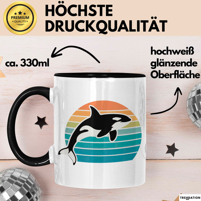 Wal Tier Tasse Geschenk Lustige Geschenkidee Spruch Schwarz Trendation
