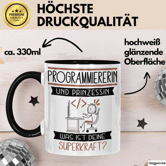 Programmiererin Und Prinzessin Tasse Geschenk Für Eine Programmiererin Geburtstag Was Ist Deine Superkraft Trendation