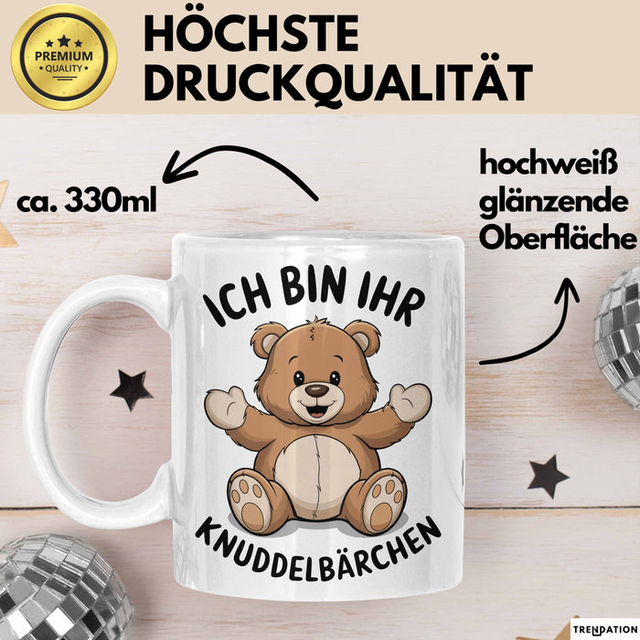 Teddybär Valentinstag Tasse Geschenk Kuscheliger kleiner Bär Weiß Trendation
