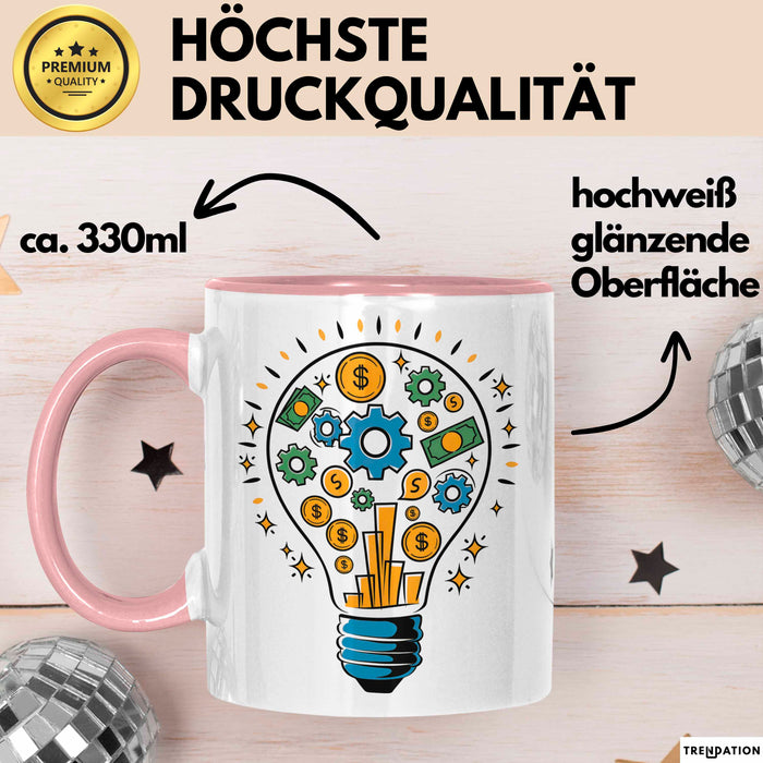 Unternehmer Tasse Geschenk Lustige Geschenkidee Spruch Für Business Träumer Rosa Trendation