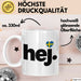 Schweden Skandinavien Schwedisch Tasse Geschenk Lustige Geschenkidee Spruch Hej Weiß Trendation