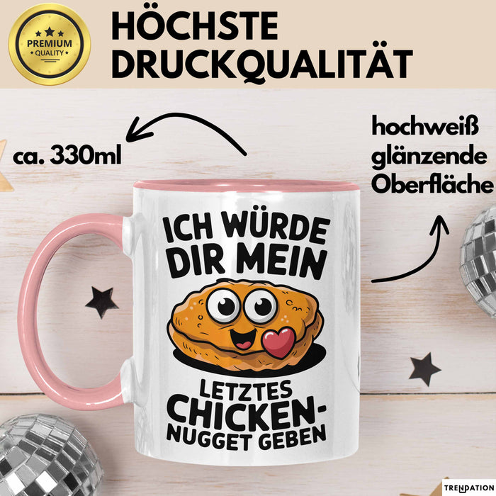 Ehemann Ehefrau Paare Jahrestag Tasse Geschenk Lustige Geschenkidee Spruch Ich Würde Dir Mein Letztes Chicken Nugget Geben Rosa Trendation