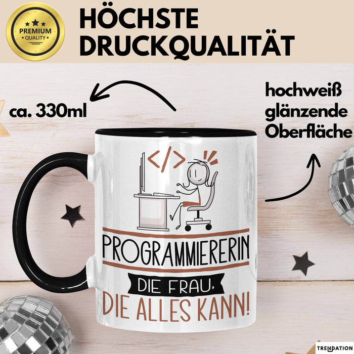 Programmiererin Geschenk Tasse Becher Die Frau Die Allen Kann Geschenkidee für eine Programmiererin Lustig Trendation