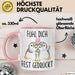 Mut Witzige Tasse Geschenk Zwei Pinguine Herz Süßes Design Mutig Rosa Trendation