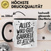 Gabriele Tasse Geschenk Alles Ist Gut Gabriele Ist Jetz Da Geschenkidee Becher mit Name Schwarz Trendation