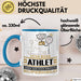 Athlet Geschenk Tasse Ich Bin Athlet Aber Sag Doch Einfach Superheld Lustige Geschenkdiee für Athlet Kaffee-Becher Blau Trendation