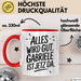 Gabriele Tasse Geschenk Alles Ist Gut Gabriele Ist Jetz Da Geschenkidee Becher mit Name Rot Trendation