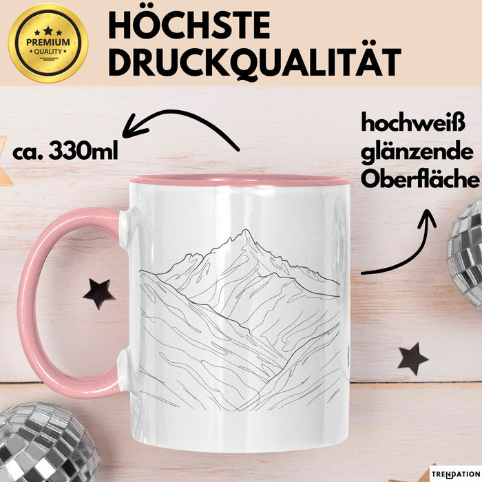 Minimalist Tasse Geschenkidee Liebhaber des einfachen Lebens Rosa Trendation