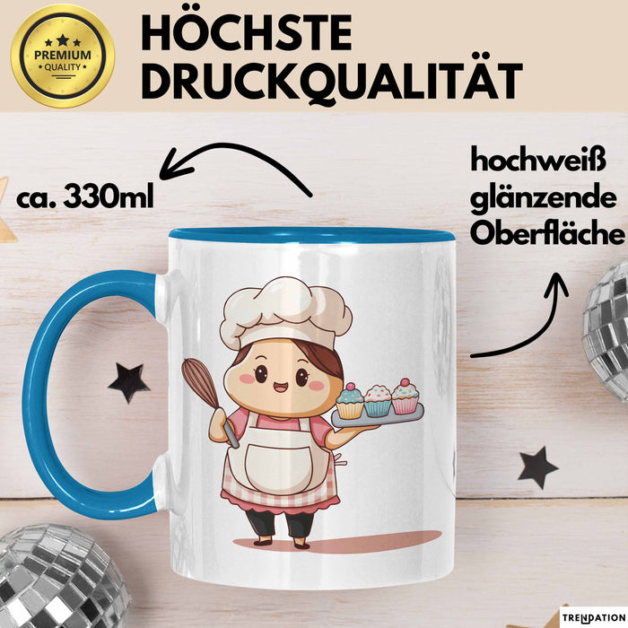 Bäcker Tasse Geschenk Lustige Geschenkidee Spruch Für Gebäck Liebhaber Blau Trendation