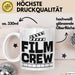 Film-Crew Tasse Geschenk Fime-Macher Geschenkidee Becher Weiß Trendation