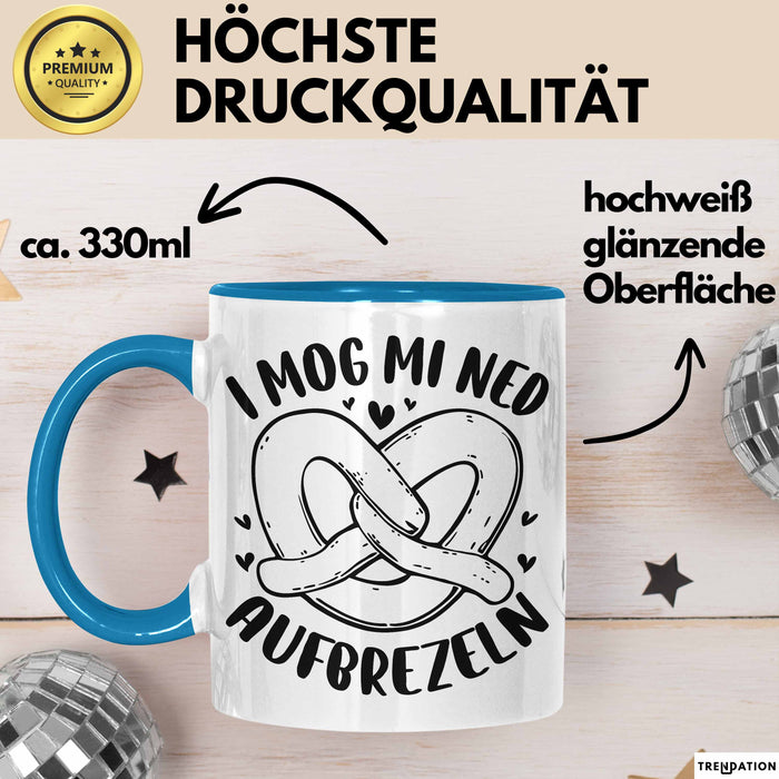 Oktober Tasse Geschenk I Mog Mi Ned Aufbrezeln Geschenkidee Becher Blau Trendation