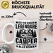Camper Tasse Geschenk Wohnwagen Camping Geschenkidee Weiß Trendation