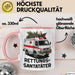 Rettungssanitäter Tasse Geschenk Rettungssantatäter Spruch Notarzt Geschenkidee Kaffee-Becher Rosa Trendation