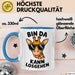 Sarkastische Giraffe Tasse Geschenk Lustige Geschenkidee Spruch Bin Da Kann Losgehen Blau Trendation