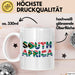 Südafrika Flagge Südafrikanisch Tasse Geschenk Lustige Geschenkidee Spruch Weiß Trendation