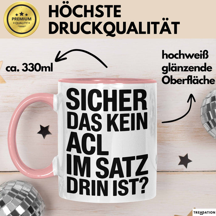 Lateinlehrer Unterricht Tasse Geschenk Lustige Geschenkidee Spruch Sicher Das Kein Aci Im Satz Drin Ist Rosa Trendation