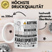 Karatesportler Geschenk Tasse Lustiger Spruch Erheben Sie Sich Der Karatesportler Betritt den Raum Weiß Trendation
