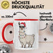 Lama Weihnachtsfeier Tasse Geschenk Lustige Geschenkidee Spruch Rot Trendation