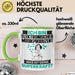 Elektronischer Musikproduzent Tasse Geschenk für Elektronischer Musikproduzent Geburtstag Lustiger Spruch Kaffee-Becher Was Ist Deine Superkraft Grün Trendation