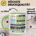 Bootsfahrer Geschenk Tasse Lustiger Spruch Erheben Sie Sich Der Bootsfahrer Betritt den Raum Grün Trendation