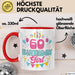 60. Geburtstag Tasse Frauen Mädchen Geschenkidee Lustig 60 Birthday Girl Lustiger Spruch Mutter Mama Oma Rot Trendation