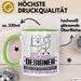Designer Geschenk Tasse Ich Bin Designer Aber Sag Doch Einfach Superheld Lustige Geschenkdiee für Designer Kaffee-Becher Grün Trendation