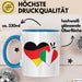 Deutschland Italien Tasse Geschenk Halb Italiener Deutsche Geschenkidee Fußball 2025 Blau Trendation
