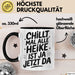 Heike Tasse Geschenk Chillt Mal Alle Heike Ist Ja Jetzt Da Geschenkidee Becher mit Name Schwarz Trendation