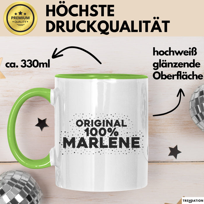 Marlene Tasse Original 100% Marlene Geschenk Grün Trendation