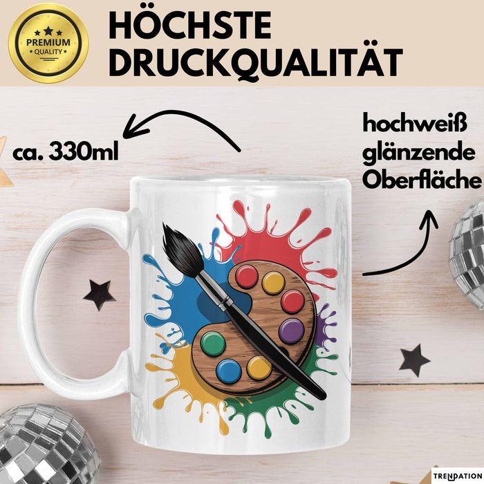 Künstler Tasse Geschenkidee für Kreative Maler Weiß Trendation