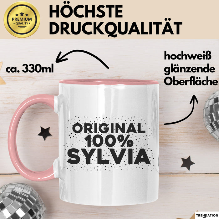 Sylvia Tasse Original 100% Sylvia Geschenk Rosa Trendation