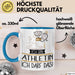 Geschenk für Athletin Tasse Lustige Geschenkidee Geburtstag Ich Bin Athletin Ich Darf Das Blau Trendation