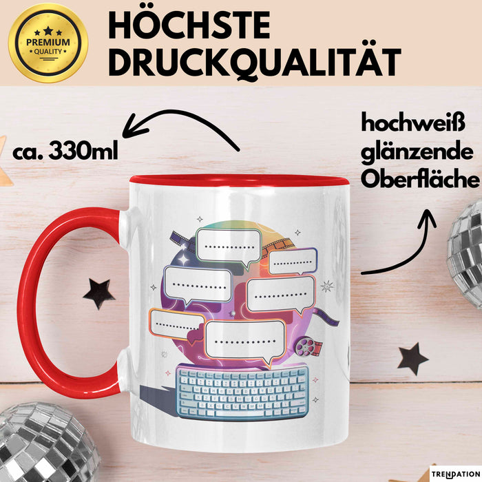 Drehbuchautor Tasse Geschenk Lustige Geschenkidee Spruch Für Geschichten Kreative Rot Trendation