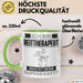 Reittherapeut Tasse Geschenk für Reittherapeut Geburtstag Lustiger Spruch Kaffee-Becher Was Ist Deine Superkraft Grün Trendation