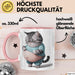 Dicke Fette Katze Kätzchen Besitzer Tasse Becher Geschenk Lustige Geschenkidee Spruch Rosa Trendation