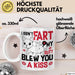 Boxer Tasse Geschenk Valentinstag I Didn't Fart My Butt Blew You A Kiss Geschenkidee Hundebesitzer Liebe Kaffee-Becher Weiß Trendation