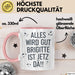 Brigitte Tasse Geschenk Alles Ist Gut Brigitte Ist Jetz Da Geschenkidee Becher mit Name Rosa Trendation